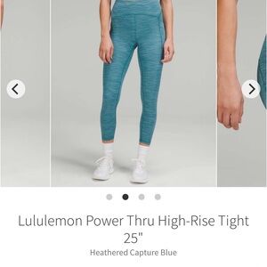 NWOT Lululemon Power Thru High Rise leggings